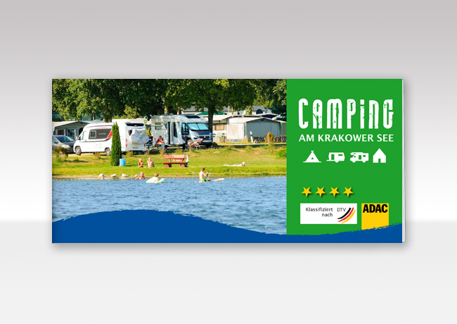 Broschüre und Lagekarte für Campingplatz